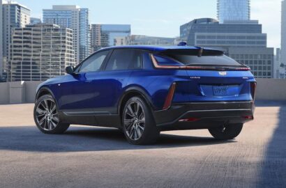 Rear 3/4 view of the 2026 Cadillac LYRIQ V