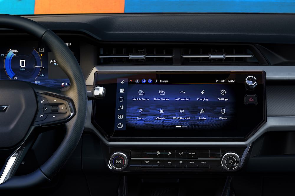 Pantalla multimedia en detalle del Chevrolet Bolt 2027