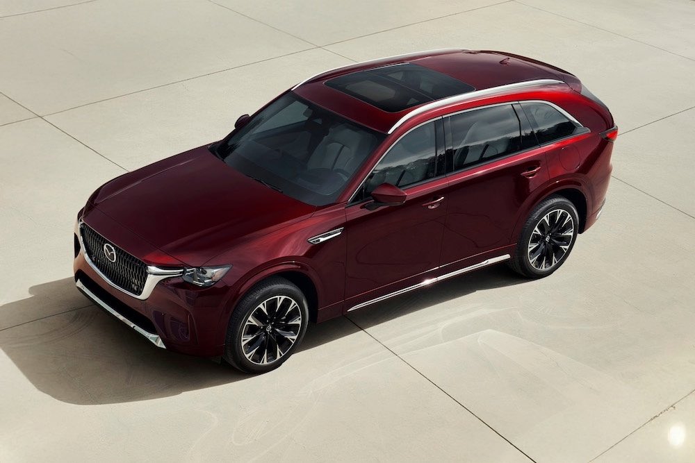 Vista aerea del Mazda CX-90 PHEV Premium Plus 2026