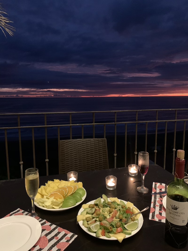 dinner-sunset